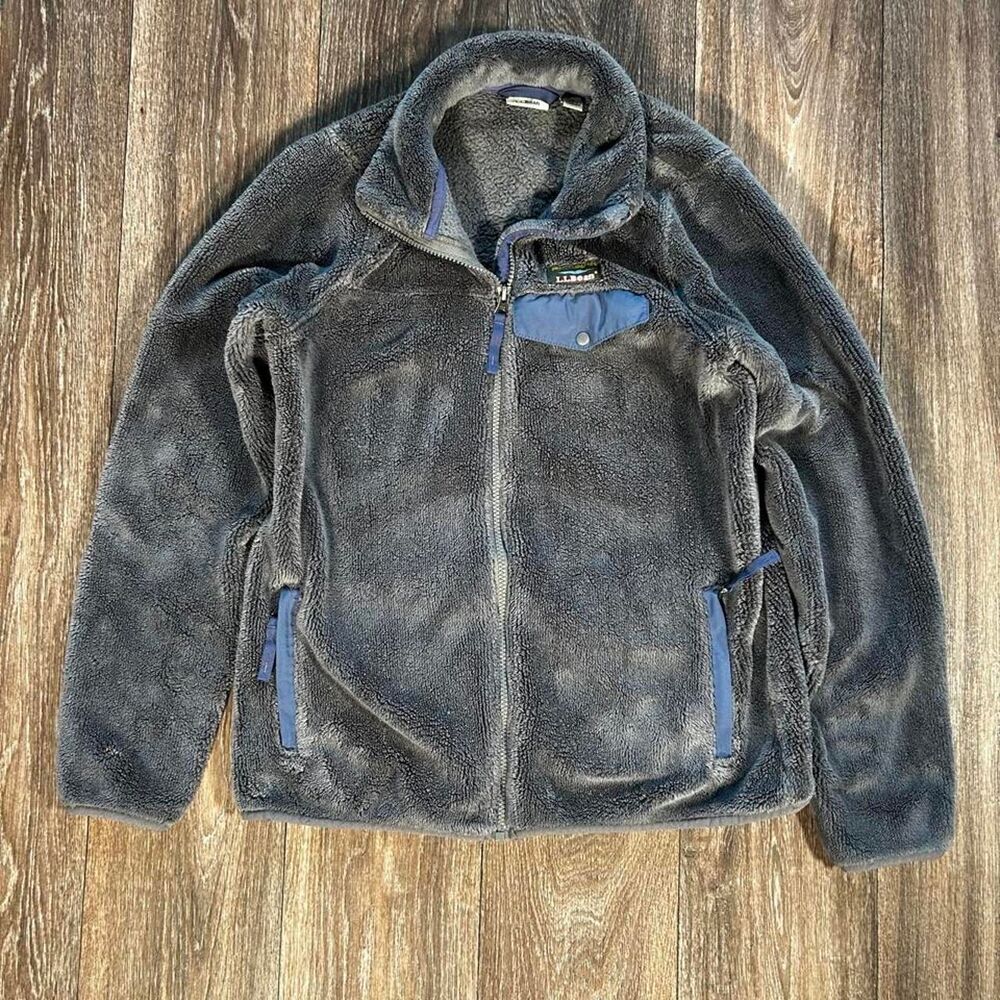 L.L.Bean Black Fleece Zip-Up Jacket | Small | Gorpcore / Outdoor